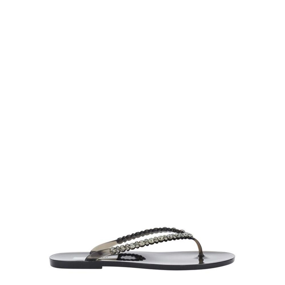 Menghi Women Berta Jelly Flat Sandal Black With Pvc Upper - Women